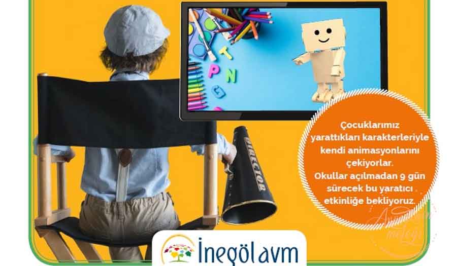 9 - 17 Eylül tarihleri arasında İnegöl AVM’yi ziyaret eden 4 – 9 yaş arası çocuklar, Minik Yönetmenler Etkinliği ile hayal dünyalarını filme yansıtıyor.