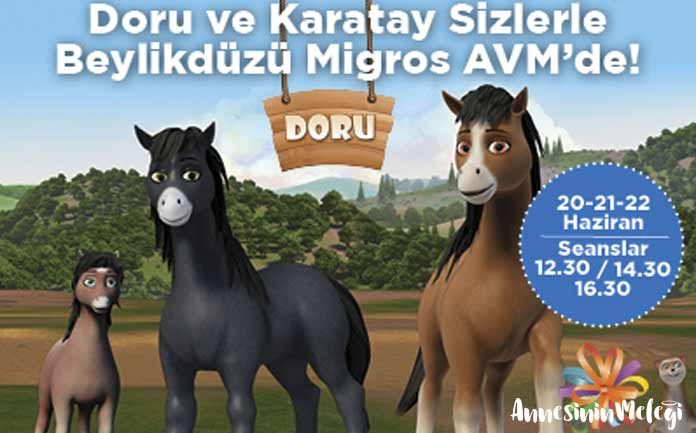 Beylikdüzü Migros AVM Sahnesinde Sevilen Karakter Doru ve Karatay çocukları bekliyor