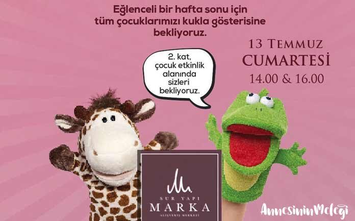 Kukla tiyatrosu çocuklarla Marka AVM’de buluşuyor