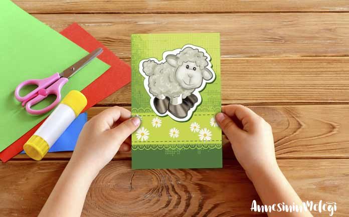 Çocuklarımız bu bayram tebrik kartlarını kendi elleri ile hazırlıyor