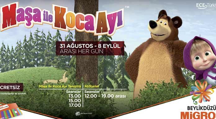 Maşa ile Koca Ayı Beylikdüzü Migros AVM’de çocukları bekliyor