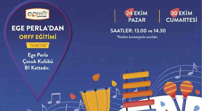 Ege Perla’dan Miniklere Orff Eğitimi Ege Perla’dan Miniklere Orff Eğitimi konuşma, müzik ve dansın bir arada kullanımıyla uygulanan Orff Eğitimi; 24 Ekim ve 30 Ekim’de Mozart PSM eğitmenleri eşliğinde Ege Perla Çocuk Kulübü’nde gerçekleşecek