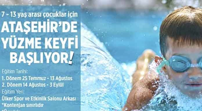 Ataşehir Belediyesi Yaz Okulu Yüzme Dersleri Başlıyor