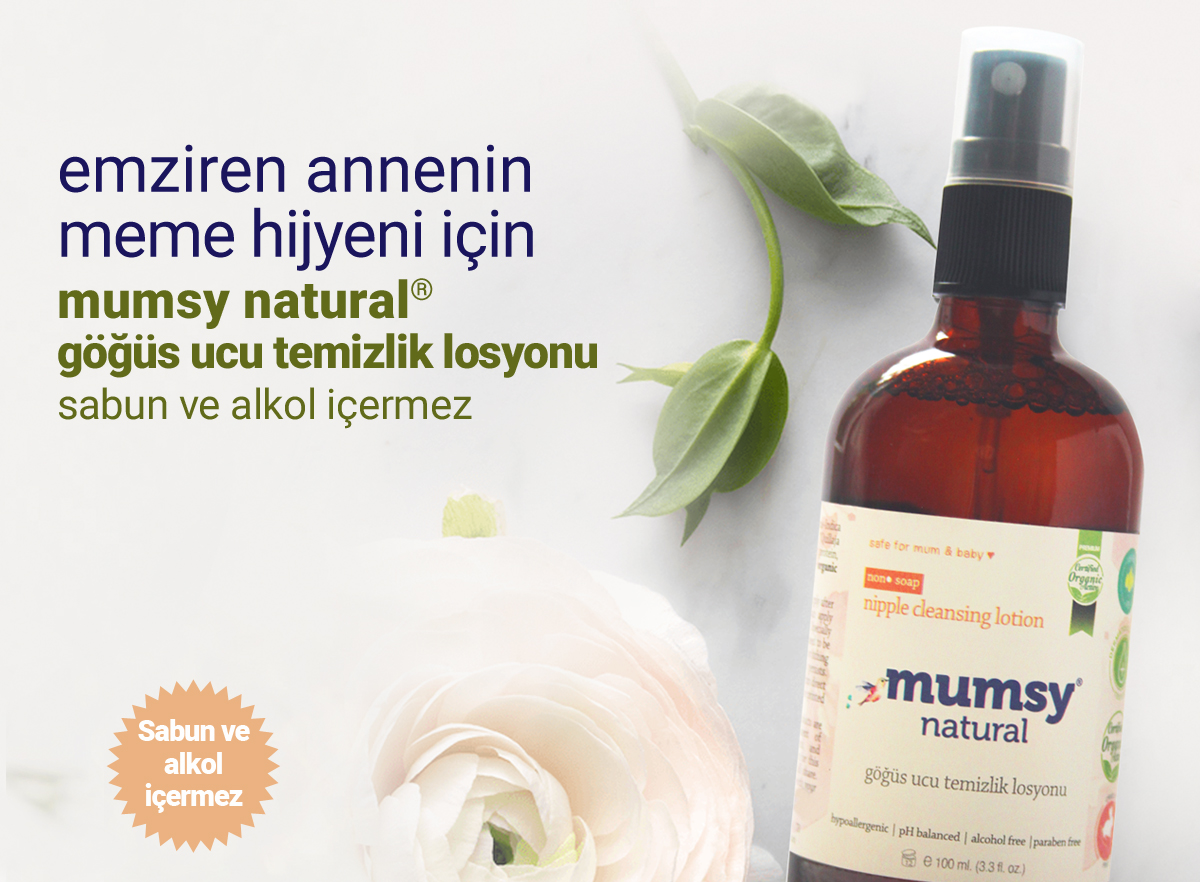 Göğüs ucu yarasına ne iyi gelir? Göğüs ucu yarasına Mumsy Natural Göğüs Ucu Kremi ve ğüs ucu yarasına Mumsy Natural Göğüs Ucu Temizlik Losyonu iyi gelir